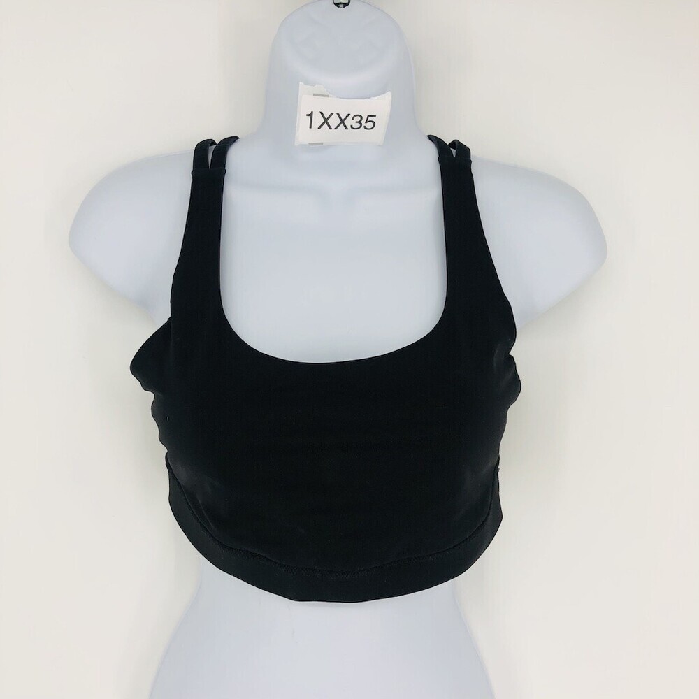 Lululemon Women's Black Four Way Stretch Energy Strappy Sports Bra Size 8